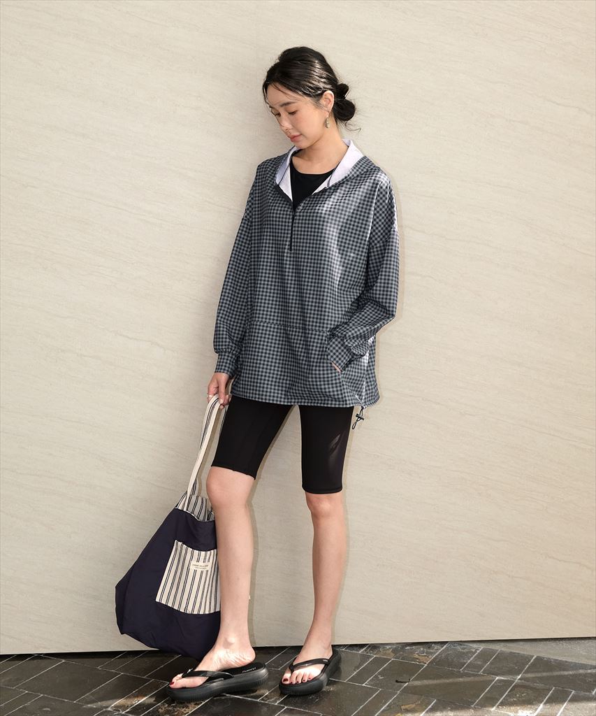 【UVカット】水着 レディース 体型カバー ハーフジップ フーディ ラッシュガード ハーフレギンス 付き 3点セット UPF50+ uvカット フィットネス 水陸両用 セットアップ セパレート
