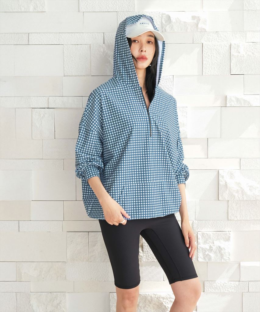 【UVカット】水着 レディース 体型カバー ハーフジップ フーディ ラッシュガード ハーフレギンス 付き 3点セット UPF50+ uvカット フィットネス 水陸両用 セットアップ セパレート
