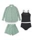 【UVカット】水着 レディース 体型カバー 4点セット uvカット UVシャツ