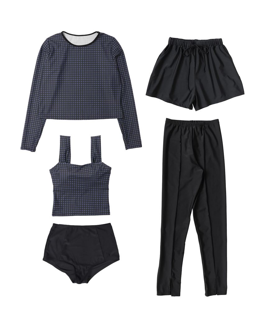 【UVカット】水着 レディース 体型カバー 5点セット uvカット