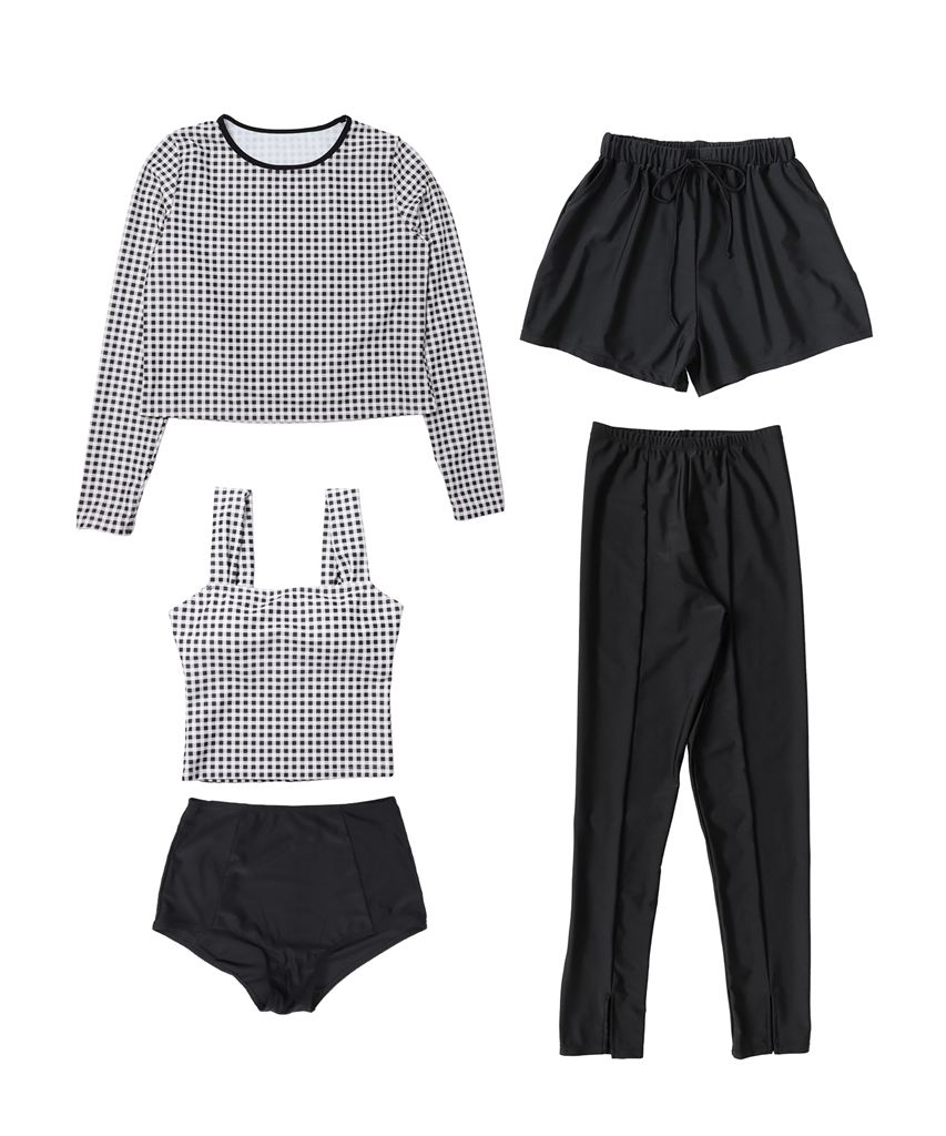 【UVカット】水着 レディース 体型カバー 5点セット uvカット