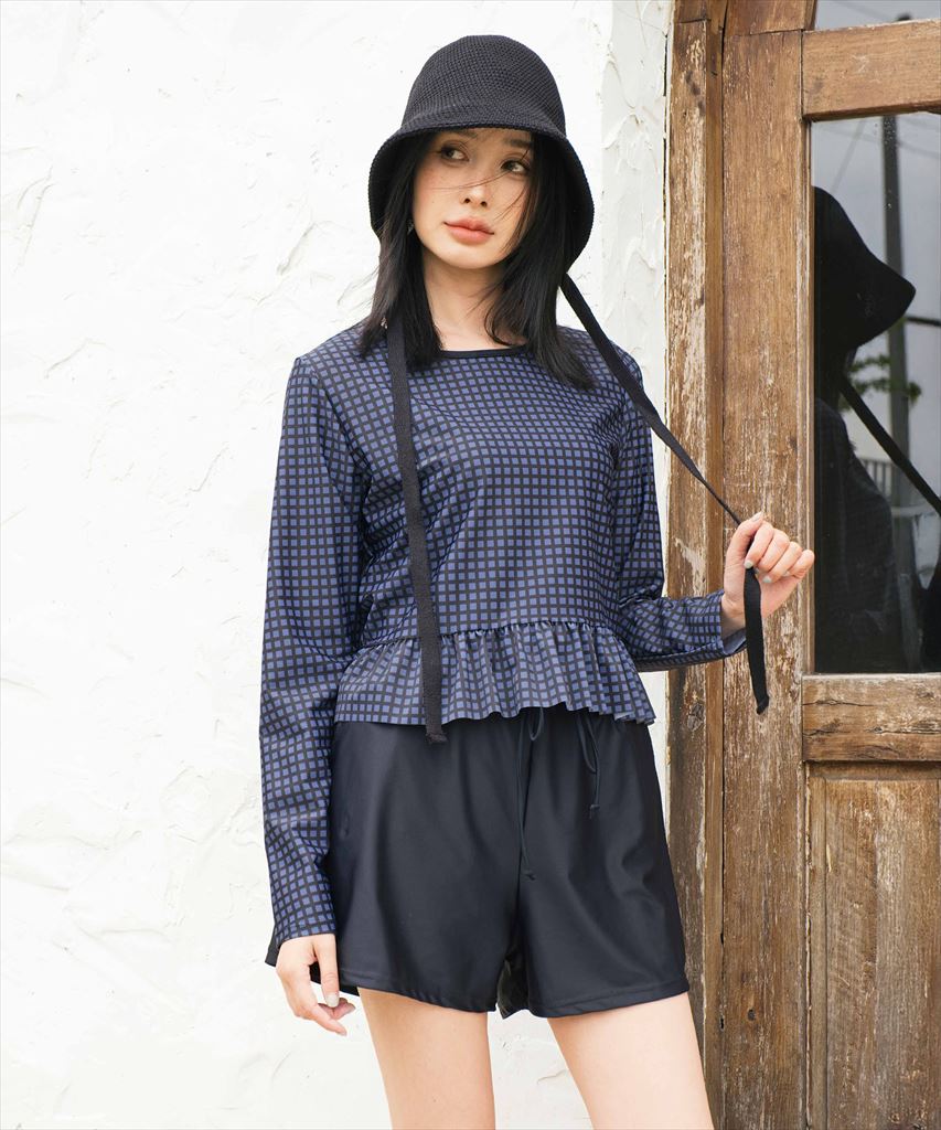 【UVカット】2点セット 水着 レディース 体型カバー ラッシュガード UPF50+ uvカット フィットネス 水陸両用 セットアップ セパレート
