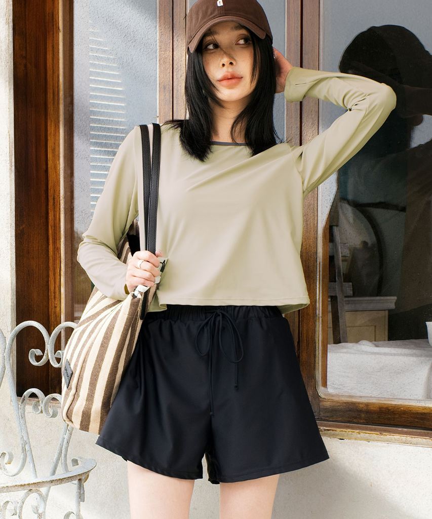 【UVカット】水着 レディース 体型カバー ラッシュガード 2点セット UPF50+ uvカット フィットネス 水陸両用 セットアップ セパレート
