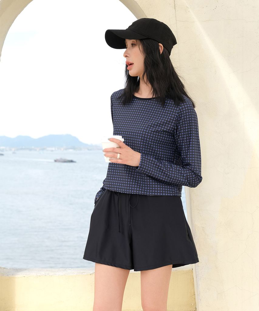 【UVカット】水着 レディース 体型カバー ラッシュガード 2点セット UPF50+ uvカット フィットネス 水陸両用 セットアップ セパレート