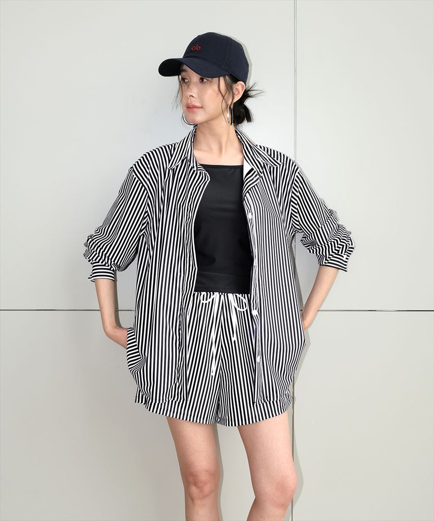 【UVカット】水着 レディース 体型カバー シャツ ラッシュガード 2点セット UPF50+ uvカット 水陸両用 セットアップ セパレート uvシャツ