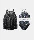 メッシュトップス 付き ハイネック ビキニ 水着