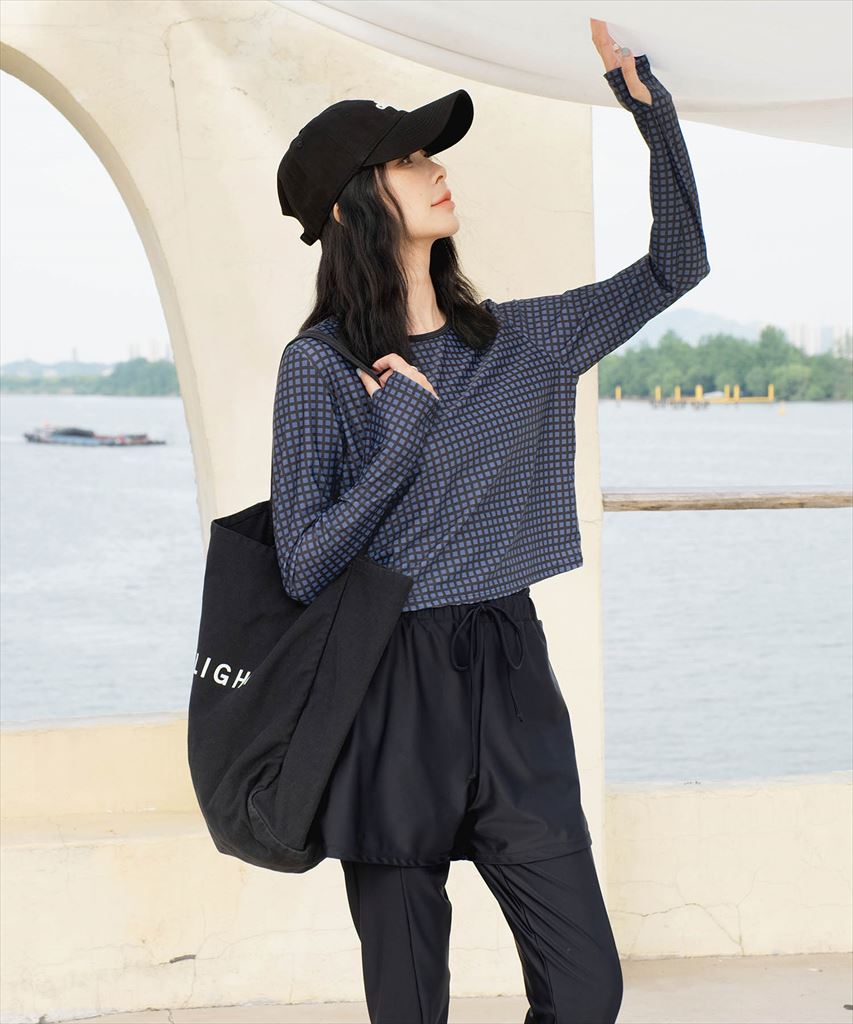 【UVカット】水着 レディース 体型カバー ラッシュガード 2点セット UPF50+ uvカット フィットネス 水陸両用 レギンス 付き セットアップ セパレート