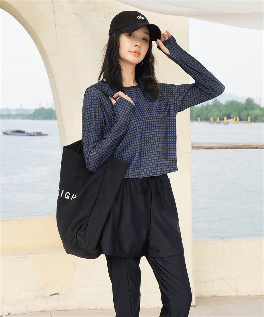 【UVカット】水着 レディース 体型カバー ラッシュガード 2点セット UPF50+ uvカット フィットネス 水陸両用 レギンス 付き セットアップ セパレート