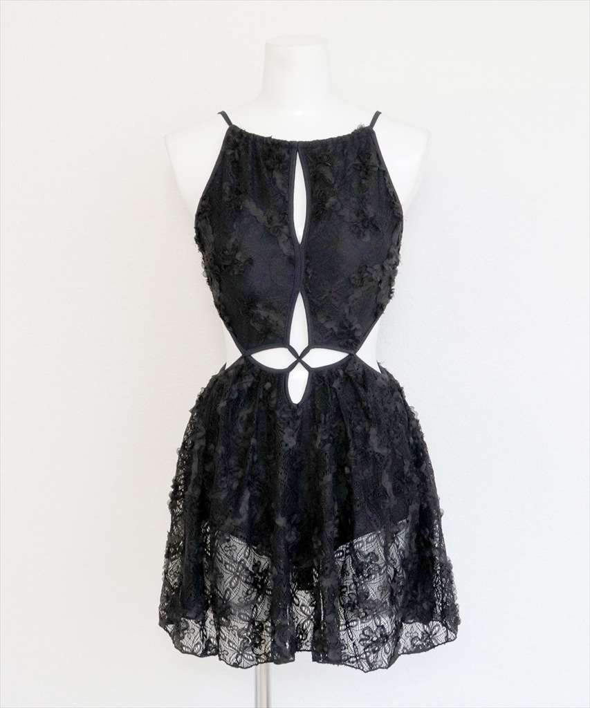 デザインカッティング レース ワンピース水着