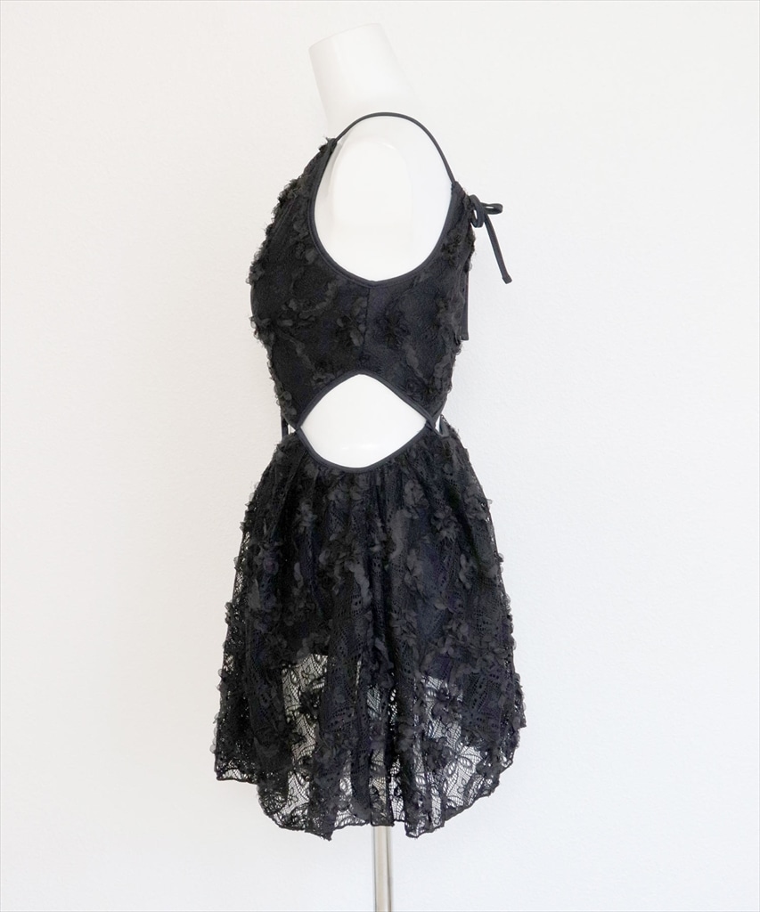 デザインカッティング レース ワンピース水着