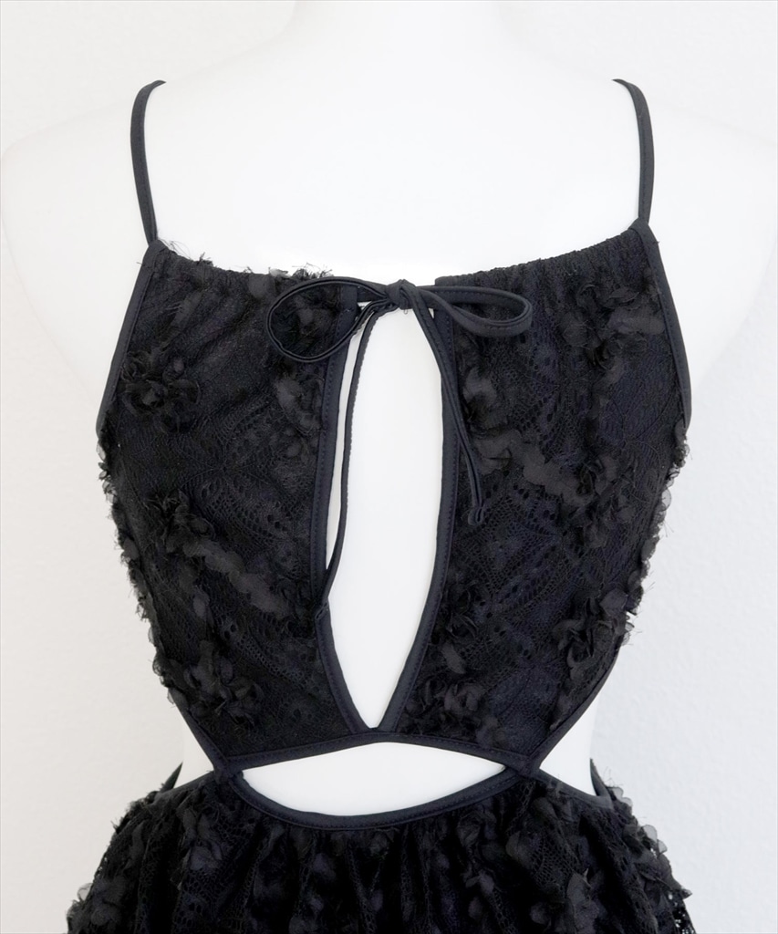 デザインカッティング レース ワンピース水着