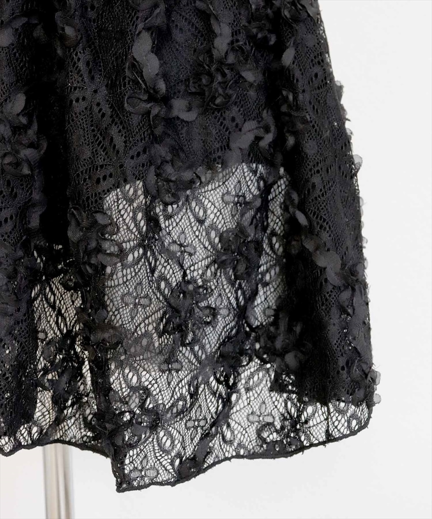 デザインカッティング レース ワンピース水着