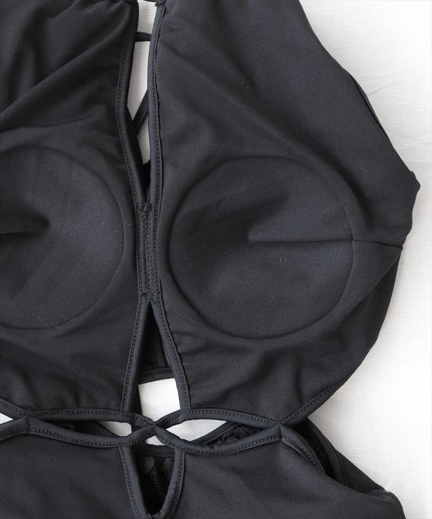 デザインカッティング レース ワンピース水着