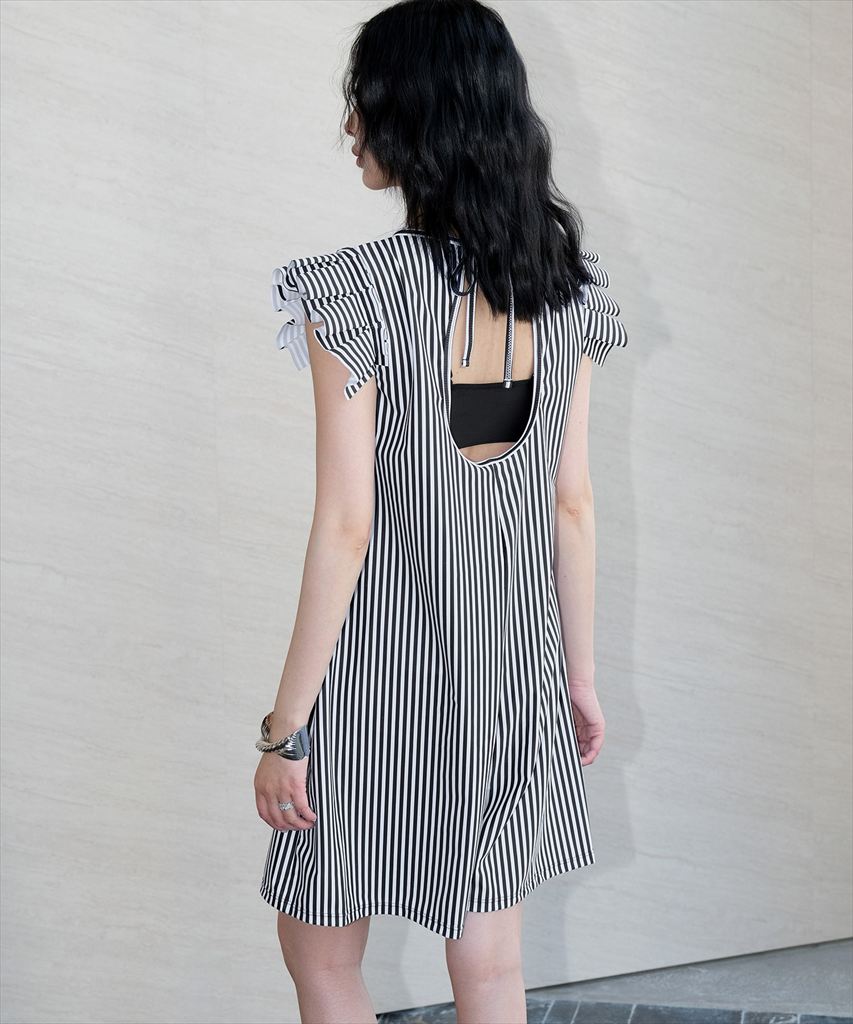 体型カバー フリル ロンパース付き セットアップ ビキニ 水着 サウナ 温泉