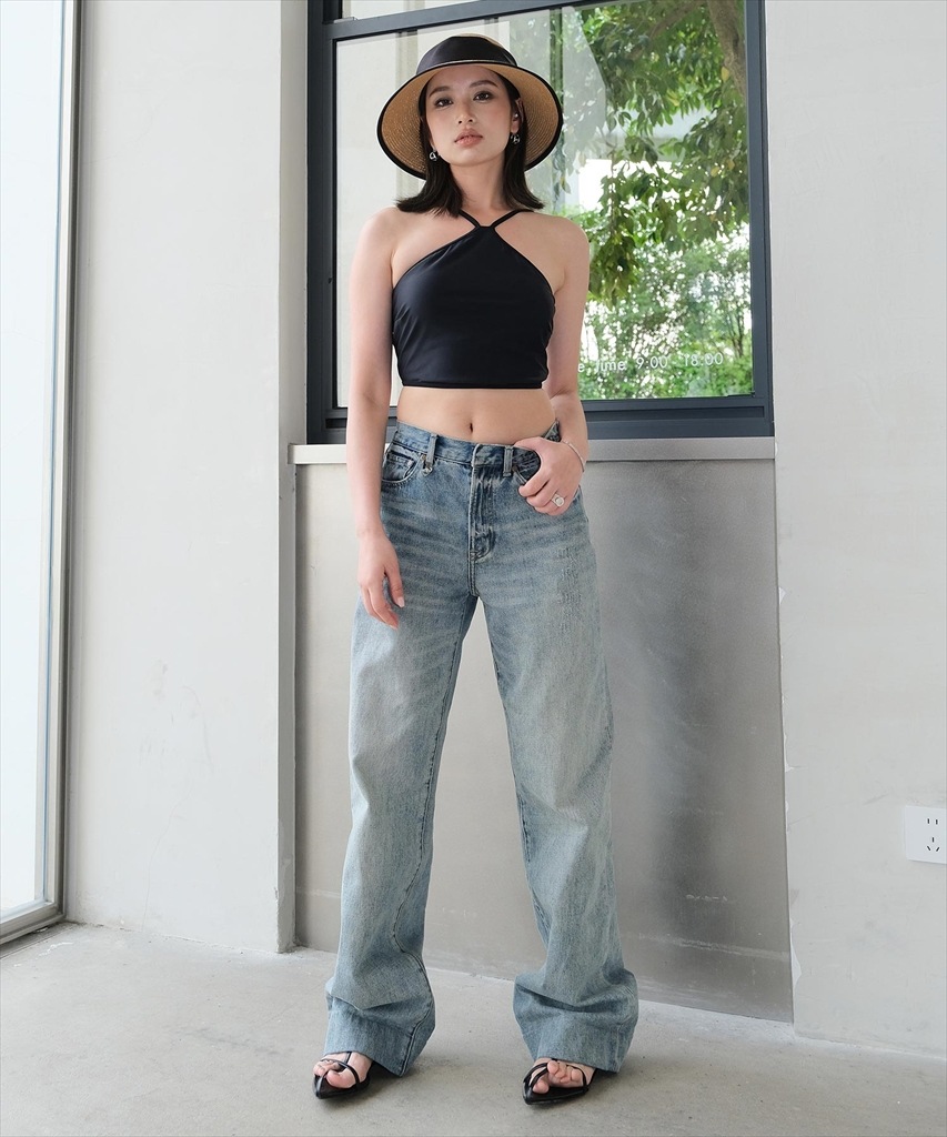 ワンピース 付き ホルターネック ビキニ 体型カバー 水着 セットアップ