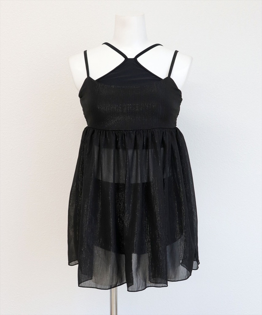 ワンピース 付き ホルターネック ビキニ 体型カバー 水着 セットアップ