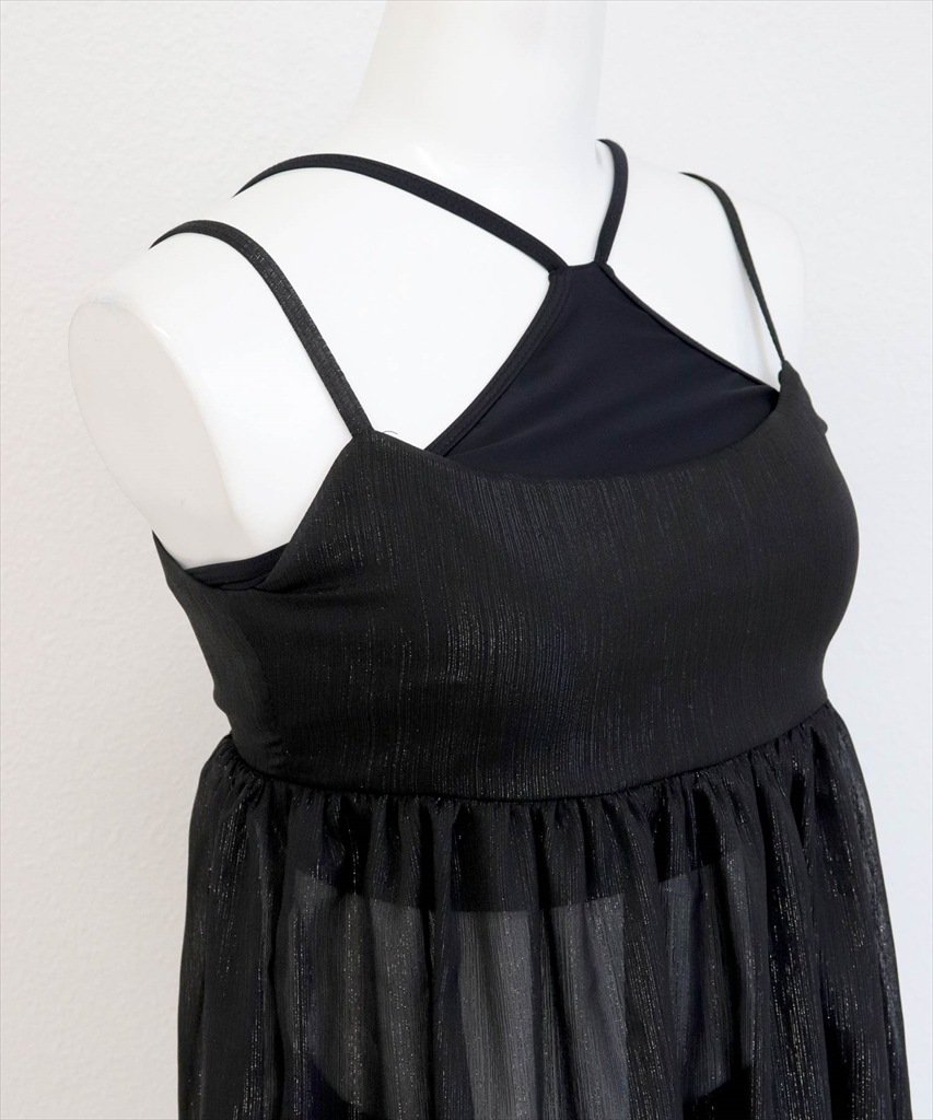 ワンピース 付き ホルターネック ビキニ 体型カバー 水着 セットアップ