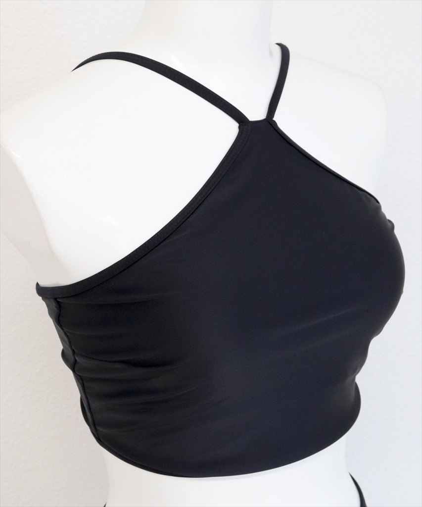 ワンピース 付き ホルターネック ビキニ 体型カバー 水着 セットアップ