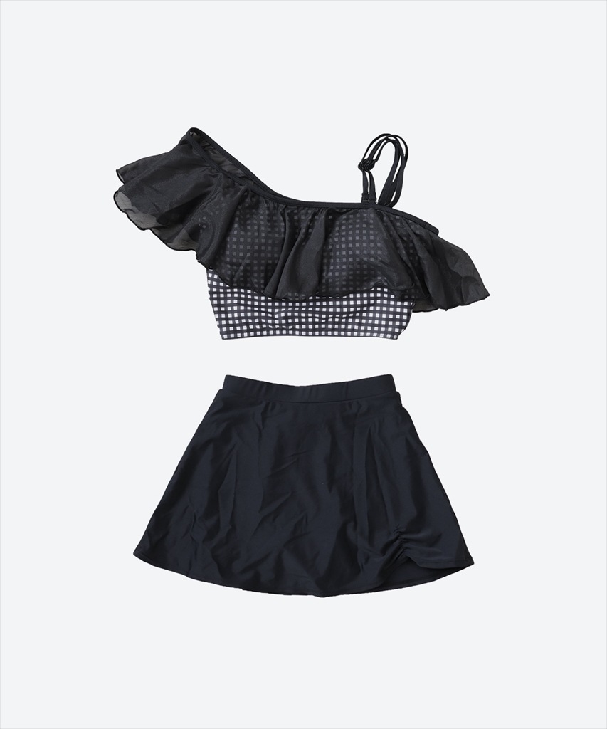 ワンショルダー フリル ビキニ 水着 セットアップ