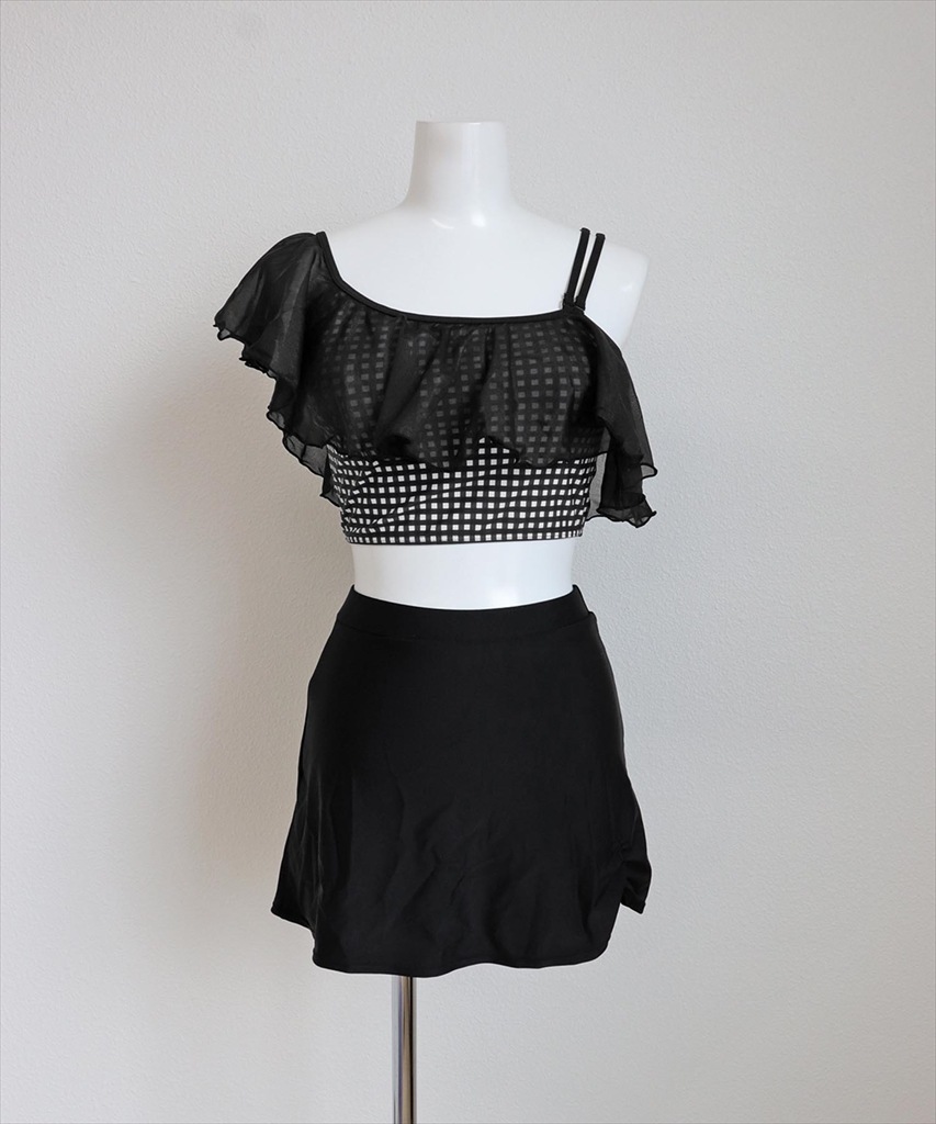 ワンショルダー フリル ビキニ 水着 セットアップ