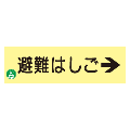 蓄光式　避難はしご標識板（右矢印）　 【横】