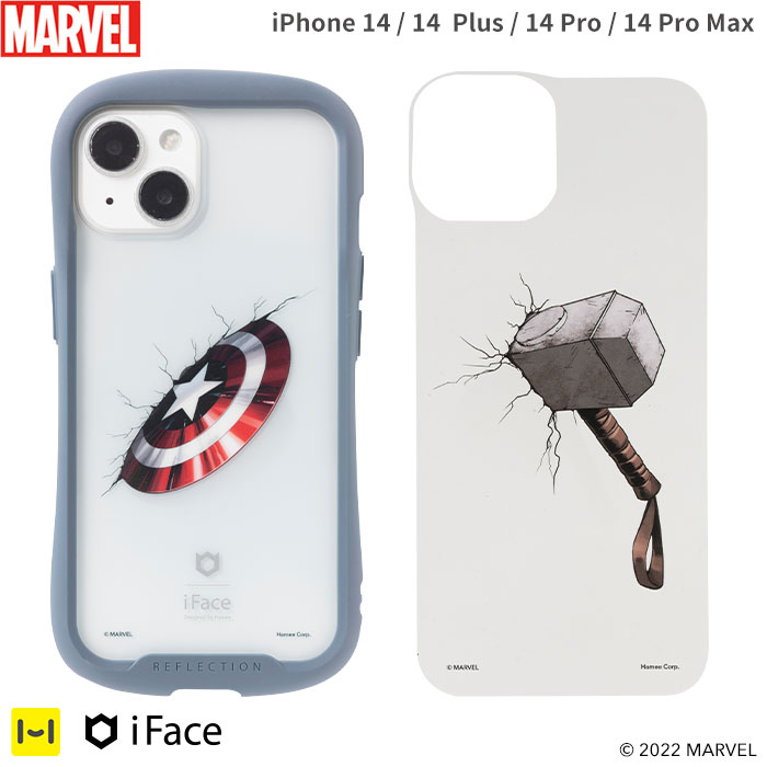 iPhone 14/14 Pro/14 Plus/14 Pro Max専用]マーベル iFace