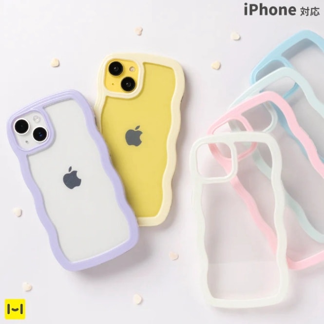 [iPhone 16/16 Pro/15/15 Pro/14/14 Pro/13/13 Pro/12/12 Pro/SE(3/2)/8/7]ULTRA FINE Wavy Frame iPhone