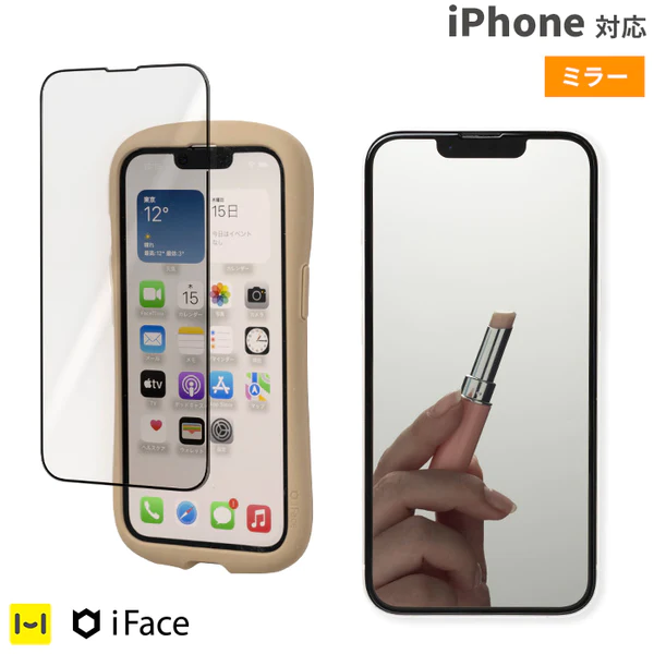 [iPhone]iFace Round Edge Tempered Glass Screen Protector 饦ɥå饹 ݸ(ߥ顼)