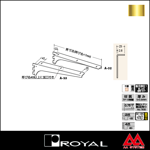 ロイヤル　ウッドブラケット ロイヤル製品,ウッドブラケット 販売 | オンラインショップ e-金物