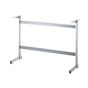 ハイカウンター脚 コート2 4500 間口（パイプ芯-芯）1200mmまで 脚の長さ500mm パイプ30x50 受座400mm クロームメッキ AJ付 高さ1000mmまで