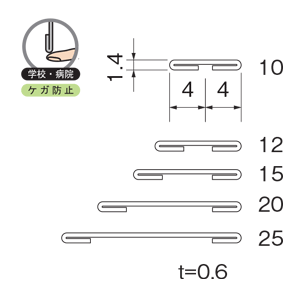 ステンレス材,ステンレスフラットバー,SCF-4 ステンレス安全フラット