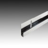 ステンレス片長チャンネル(5x20穴明) 8mm(見付13mm)x2000mm 鏡面(#800研磨)仕上