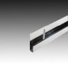 ステンレス片長チャンネル(5x20穴明) 10mm(見付13mm)x3000mm 鏡面(#800研磨)仕上 【※サービスカット対応商品です】