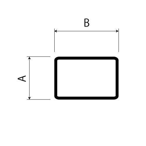 e-kanamono ステンレスフラット角パイプ SUS304 1.5x9x75x4000mm(2M+2M) ヘアライン仕上 SCK-3-1