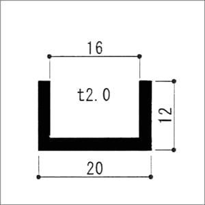 アルミ型材,アルミチャンネル,ACT-1A アルミチャンネル,ACT-1A アルミ