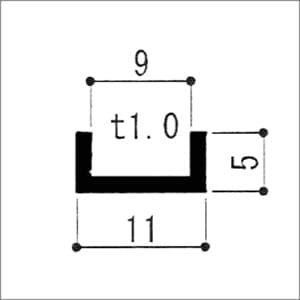アルミ型材,アルミチャンネル,ACT-1A アルミチャンネル,ACT-1A アルミ