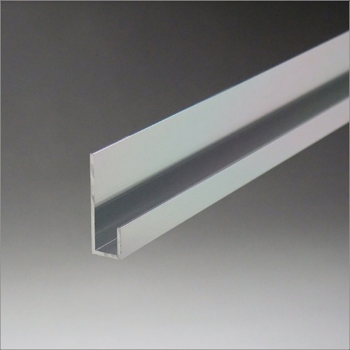 アルミ片長チャンネル 鏡用 ミラー金物（浅型） 6ｘ3640mm バフシルバー 【※サービスカット対応商品です】