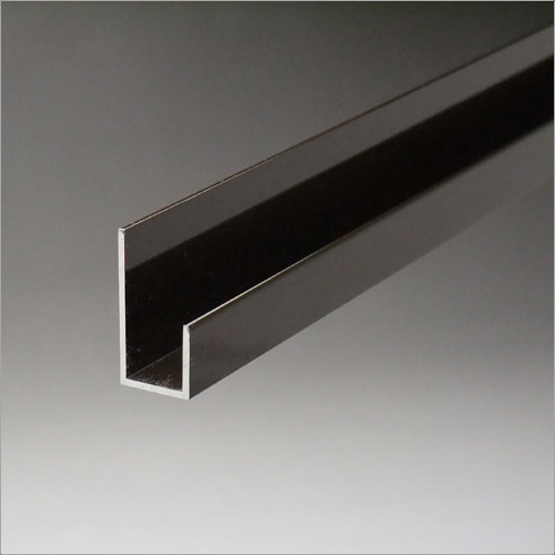 アルミ片長チャンネル 鏡用 ミラー金物（穴なし） 10ｘ1840mm ブロンズ