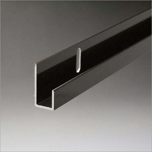 アルミ片長チャンネル 鏡用 ミラー金物（穴明） 10ｘ1840mm ブロンズ