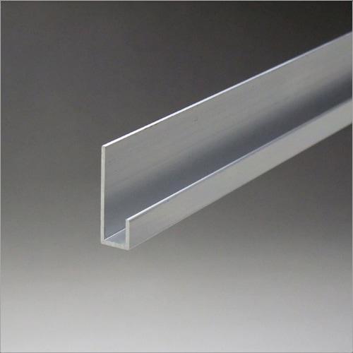 アルミ片長チャンネル 鏡用 ミラー金物（穴なし） 6ｘ1840mm クリアシルバー