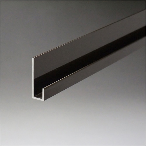 アルミ片長チャンネル 鏡用 ミラー金物（穴なし） 6ｘ1840mm ブロンズ