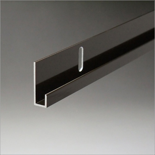 アルミ片長チャンネル 鏡用 ミラー金物（穴明） 6ｘ1840mm ブロンズ