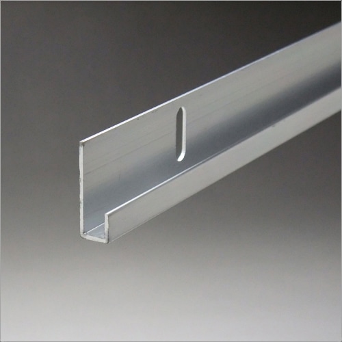 アルミ片長チャンネル 鏡用 ミラー金物（穴明） 6ｘ1840mm クリアシルバー