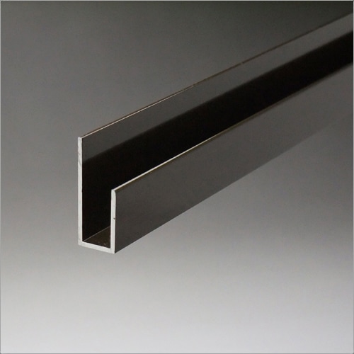 アルミ深型片長チャンネル 鏡用 ミラー金物（穴なし） 8ｘ1840mm ブロンズ