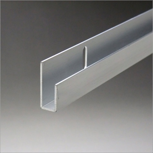 アルミ深型片長チャンネル 鏡用 ミラー金物（穴明） 8ｘ1840mm クリアシルバー