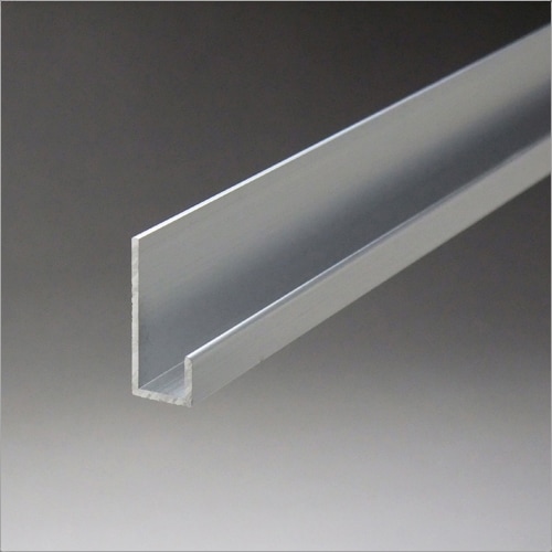 アルミ片長チャンネル 鏡用 ミラー金物（穴なし） 8ｘ1840mm クリアシルバー