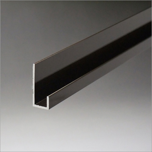 アルミ片長チャンネル 鏡用 ミラー金物（穴なし） 8ｘ1840mm ブロンズ