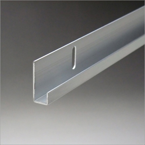アルミ片長チャンネル 鏡用 ミラー金物（穴明） 8ｘ1840mm クリアシルバー