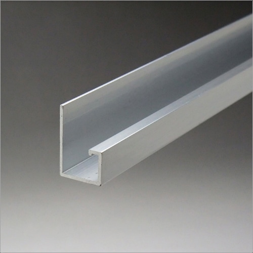 アルミＤＸ片長チャンネル 鏡用 ミラー金物（穴なし） 10ｘ1840mm クリアシルバー