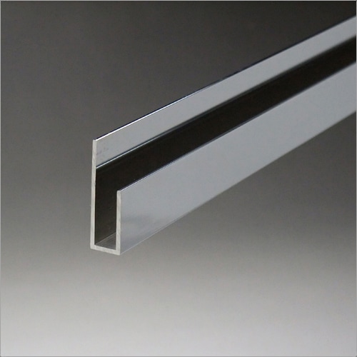 アルミ片長チャンネル 鏡用 ミラー金物（深型） 6ｘ1770mm クロームメッキ